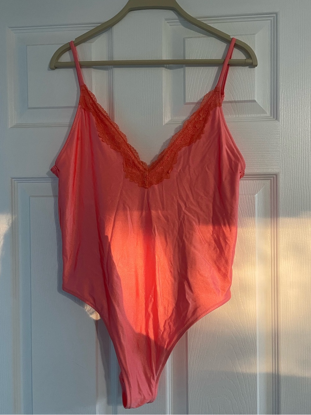 Aerie Shine Lace Plunge One Piece Swimsuit